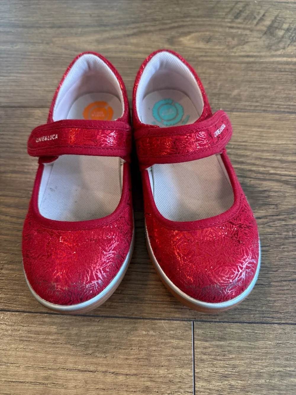 Livie and Luca Red Sparkle Mary Janes